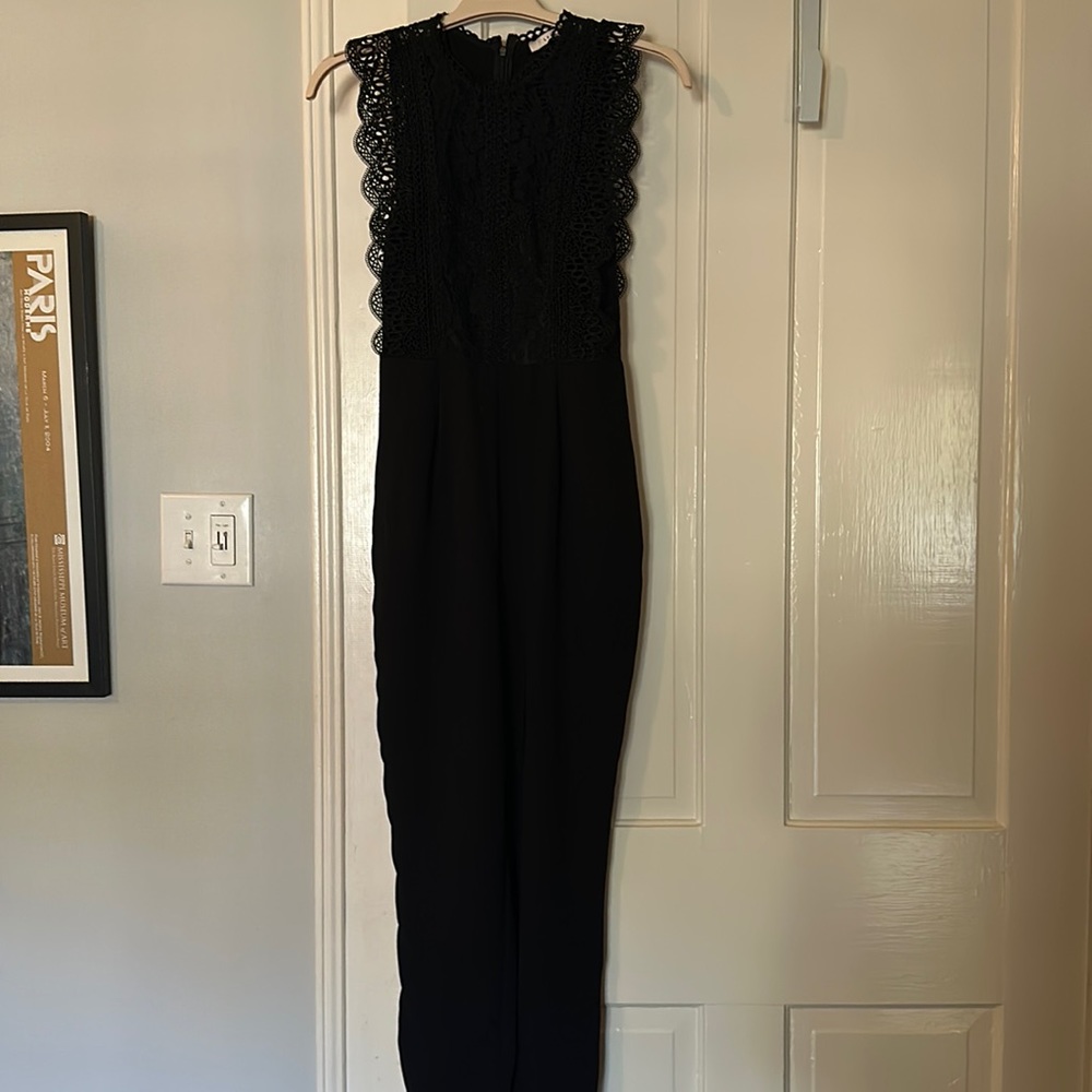 Black lace size small jumpsuit, dressy